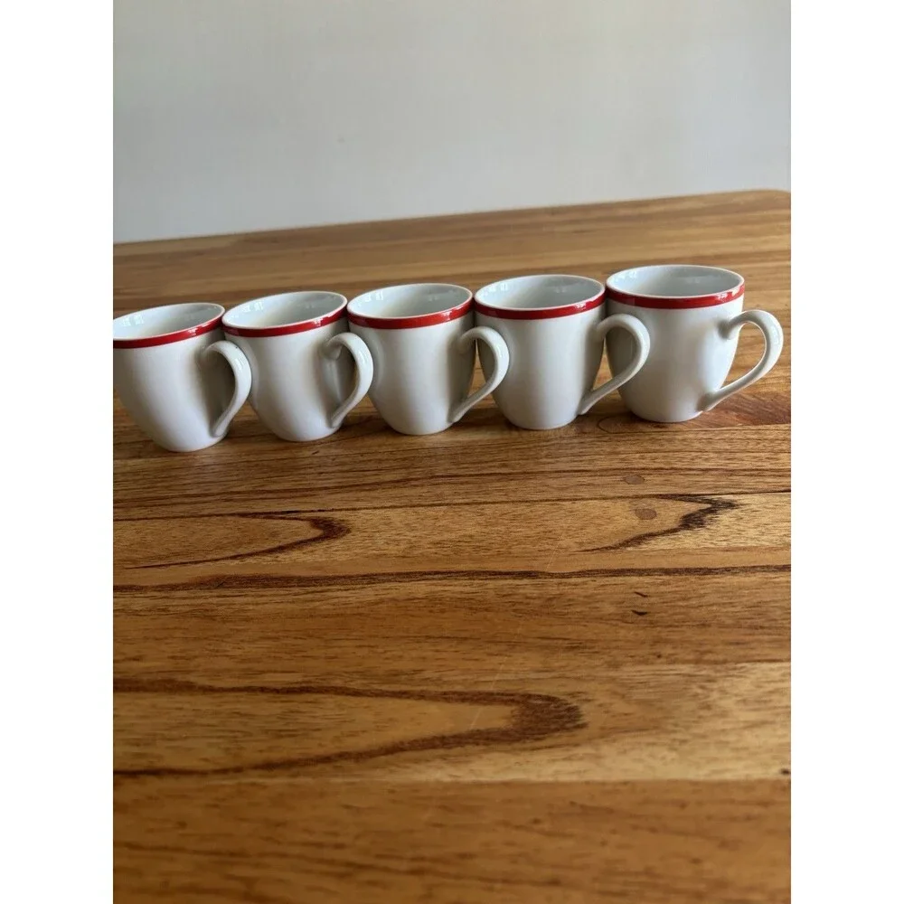 William Sonoma Brasserie Japan Red Band Espresso Cups 5